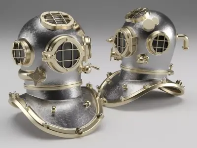 Diver Helmet 3D model