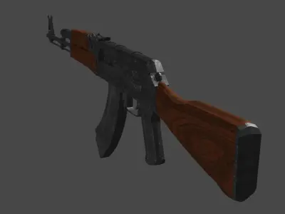 Ak-47 ak - rifle Low-poly 3D model