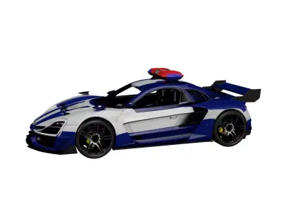 Concept Police Car 3D Model Law Enforcement Vehicle 02 3D model