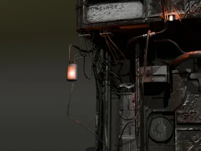 Dystopian pier  3D model