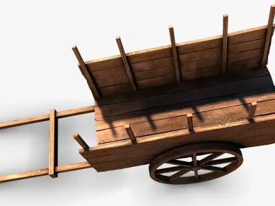 Cart 01 Low-poly 3D model