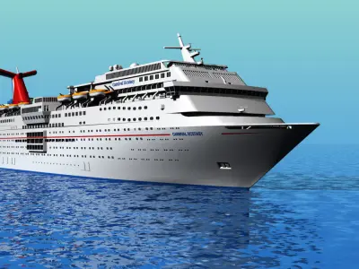 CARNIVAL ECSTASY cruise ship 3d printable model 3D print model