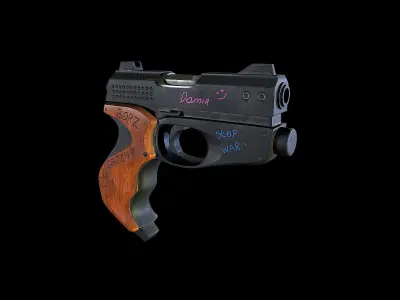 Pistol S350 Low-poly 3D model