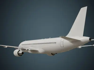 Airliner 1C Low-poly 3D model
