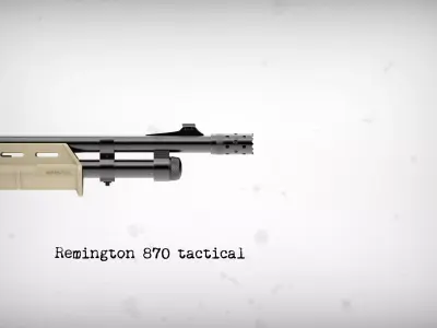 Remington 870 tactical 3D model