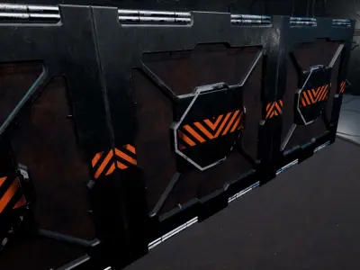 Low Poly Sci-Fi panels Free low-poly 3D model
