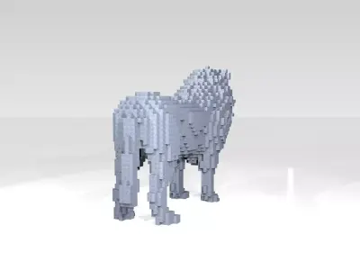 Lion Voxel 3D model