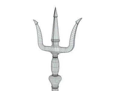 Trident of Poseidon Low-poly 3D model