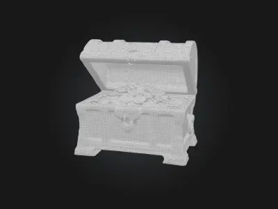 Realistic Treasure Chest Model Low-poly 3D model