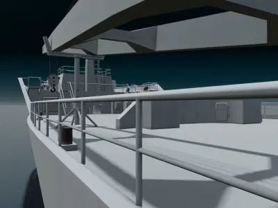 Ship 3D Model Low-poly 3D model