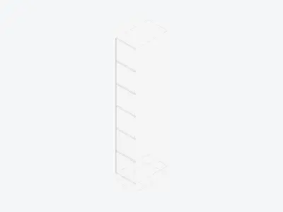 Locker - Laminate - Integral - Classic - 6 Door Low-poly 3D model