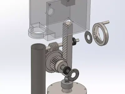 Hand press with heated plate 3D model