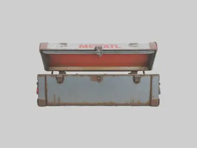 Metal toolbox Low-poly 3D model