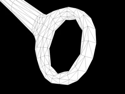 Old Combination Wrench PBR Low-poly 3D model