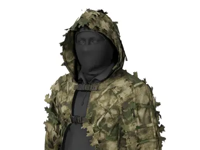 Alligator Ghillie Cloak Low-poly 3D model
