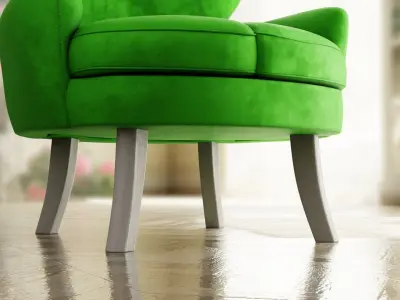Furniture Accent Chairs Bohemian 014 Low-poly 3D model