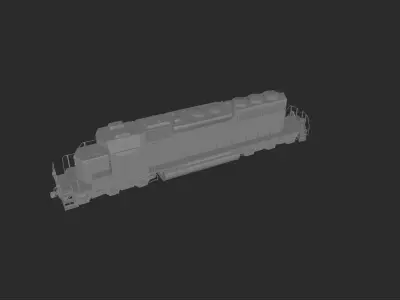 EMD SD40-2 Low-poly 3D model