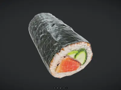 Sushi - Maki Low-poly 3D model