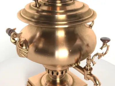 Samovar russian coffee pot - russian coffee pot Free 3D model