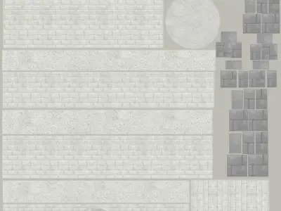 Castle in middle of grass 3D model