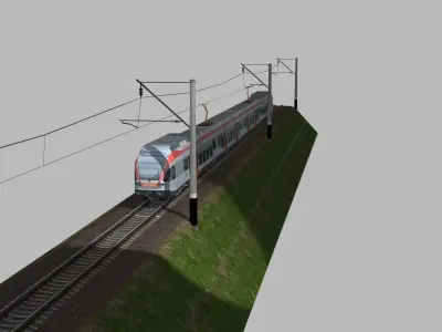Stadler Rail  EPg 2 Low-poly 3D model