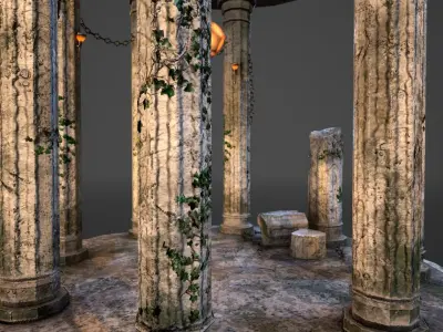 Altar of old God Ga Aga Free low-poly 3D model