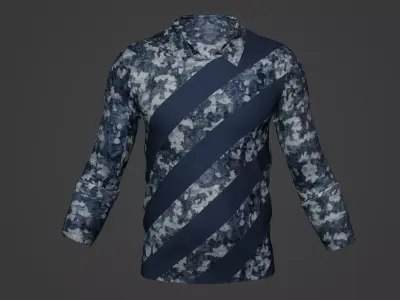 Military Soldier Clothing T-shirt Low-poly 3D model 56