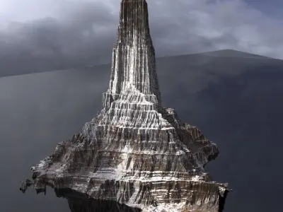 Emperors Mountain Snow 3D model