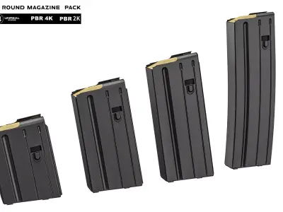 ARC Magazine Pack 8 x 15 x 20 x 30 Low-poly 3D model