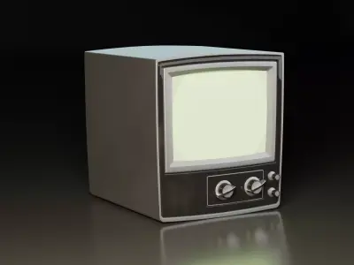 Small Box TV Low-poly 3D model