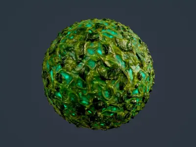 Sci-fi Alien Creature Environment Seamless PBR Texture 25 Texture