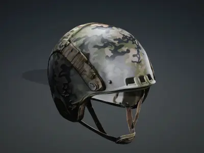 Military helmet PBR 4k Low-poly 3D model