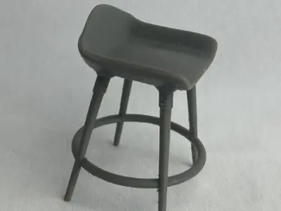 Dollhouse miniature Bar stool style 2  3D print model
