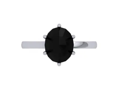 Oval Ring 3D print model 5
