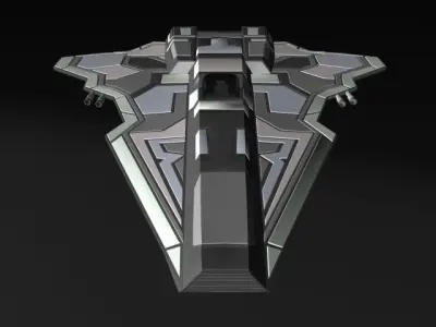 Hawk Fighter Spacecraft 3D model