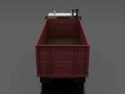 W-Series WT-9000 Grain Truck 1972 Low-poly 3D model