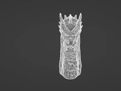 Ancient Stone Dragon Totem 3D model