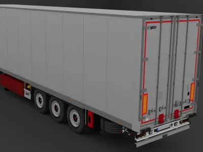 Talson Textile Trailer Low-poly 3D model