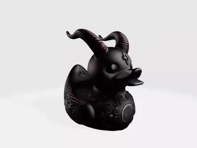 Duck evil 3d model Low-poly 3D model