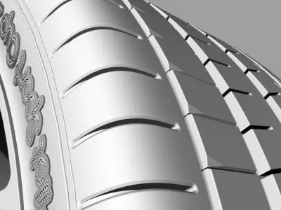 Realistic Car Tire - Michelin Sport Cup 2 3D model