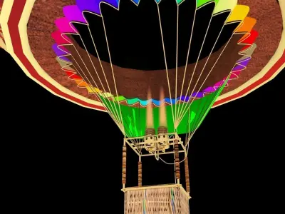 Chinese lantern  Air Balloon  3D model