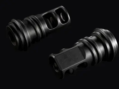 Suppressor Daniel Defence Wave QD Low-poly 3D model