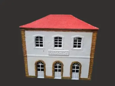 Spanish station building La Fregenada 1-120 resin 3D print model