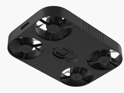 Mini Quadcopter Selfie UAV Black 3D model