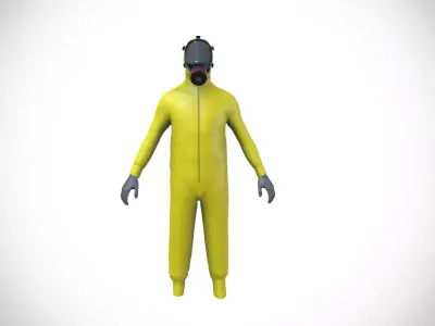 Gas suit and mask 3D model
