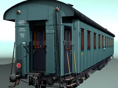 Passenger wagon M20 3D model