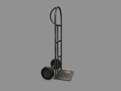 Trolley hand truck - hand truck Low-poly 3D model
