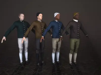 Working Class Man Low-poly 3D model