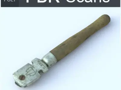 Glass Cutter Low Poly Low-poly 3D model