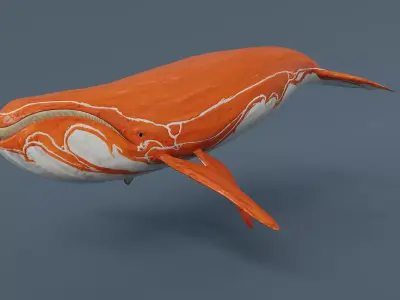 Fantasy Whale Low-poly 3D model purchase